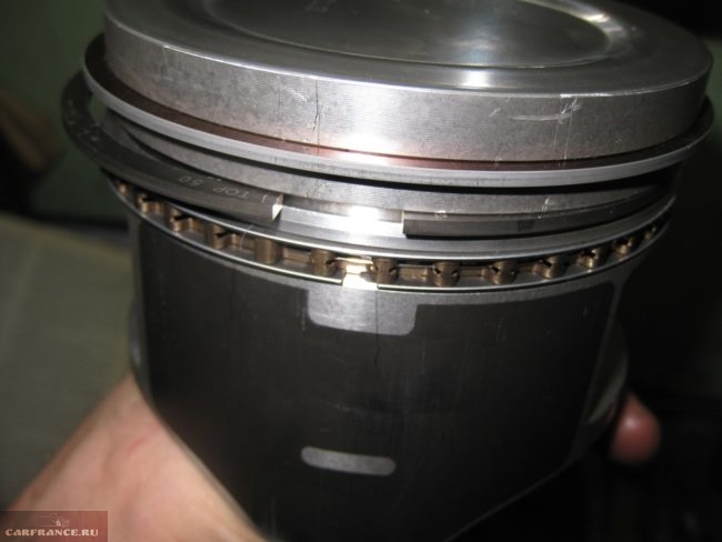 Выставленные тепловые зазоры на поршневых кольцах