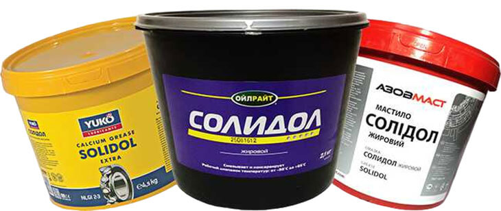Солидол в таре, банках
