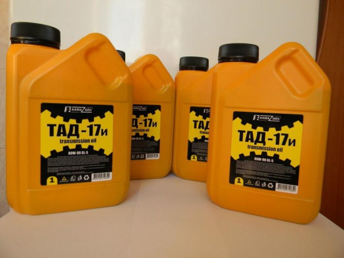 Трансмиссионное масло ТАД-17: основные характеристики