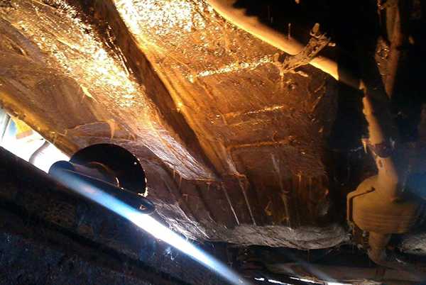 обработка днища пушечным салом