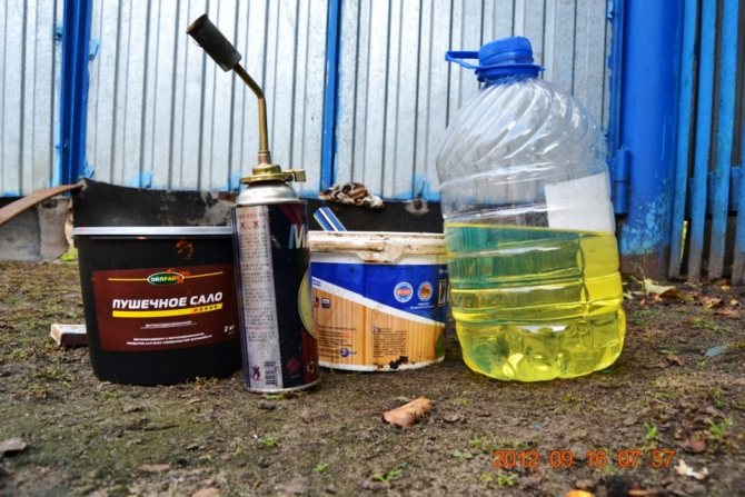 Обработка пушечным салом